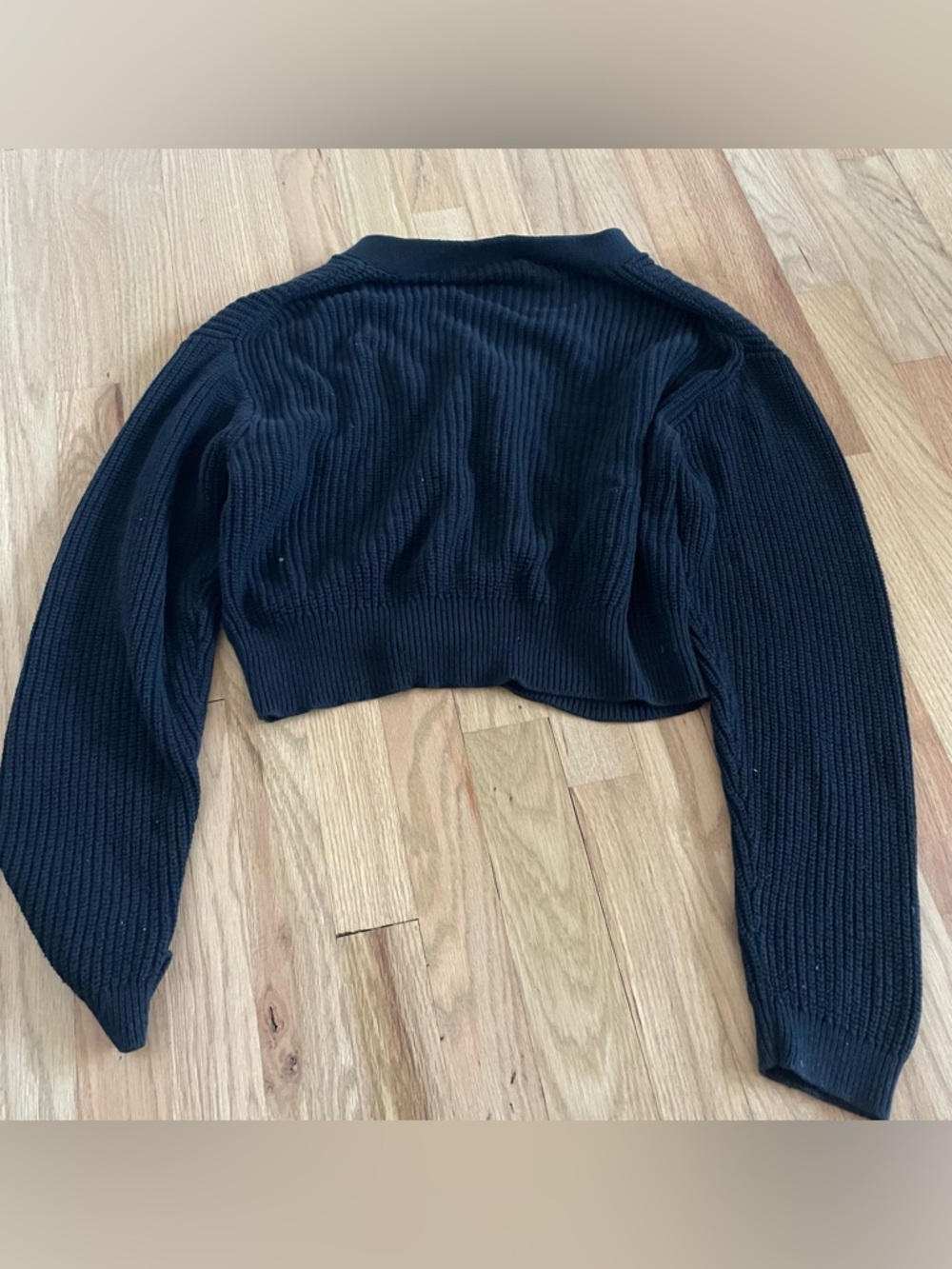 J Crew Cotton Blend Cropped Rib-Knit Button Cardigan - Picture 5 of 5